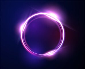 Glowing neon circle vector illustration