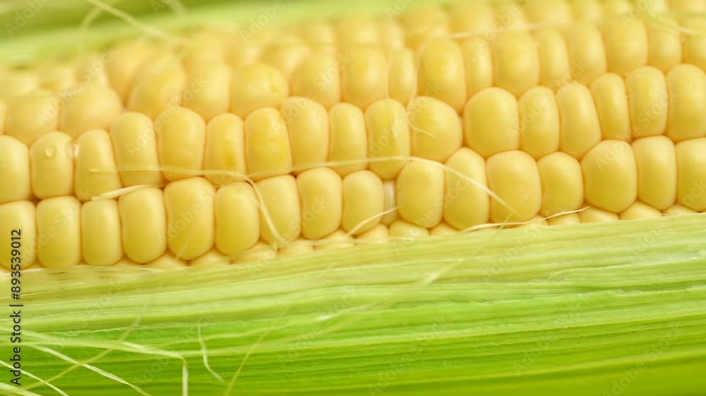 Wall mural yellow sweet corn on the cob