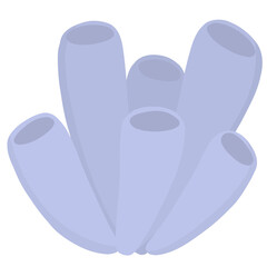 Cute Cartoon Blue Tube Sponge in Pastel Colors with Simple Design