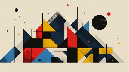 Geometric Mountain Symbol