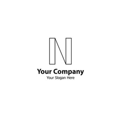 a logo with the letter n in a minimalist style.