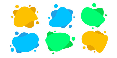Liquid shapes set illustration