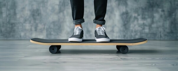 Athlete doing singleleg squats on a balance board, stability,