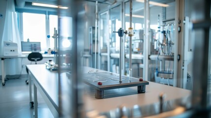 Biomechanics lab with a variety of testing apparatus, biomechanics,