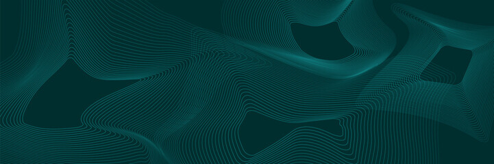 Green gradient abstract background design with glowing geometric lines. Modern shiny green lines pattern. Futuristic concept.