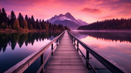 Fototapeta premium sunrise over lake
