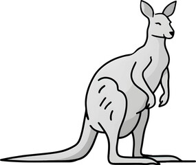 Kangaroo Silhouette Vector Illustration