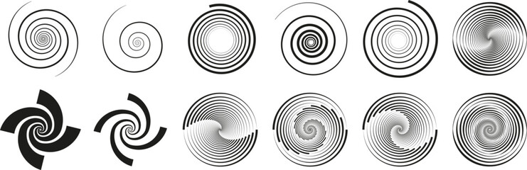 Vector set of impossible shapes. Optical illusion. Abstract shapes. Minimal geometric logo. Vector illustration EPS 10