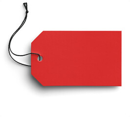 Red Gift Label