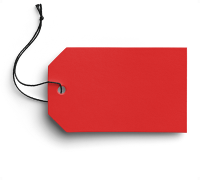 Red Gift Label