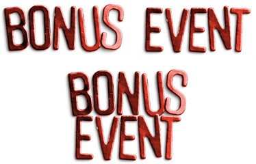 Red Metallic Bonus Event Text