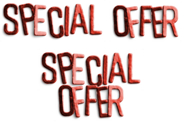 Red Metallic Special Offer Text