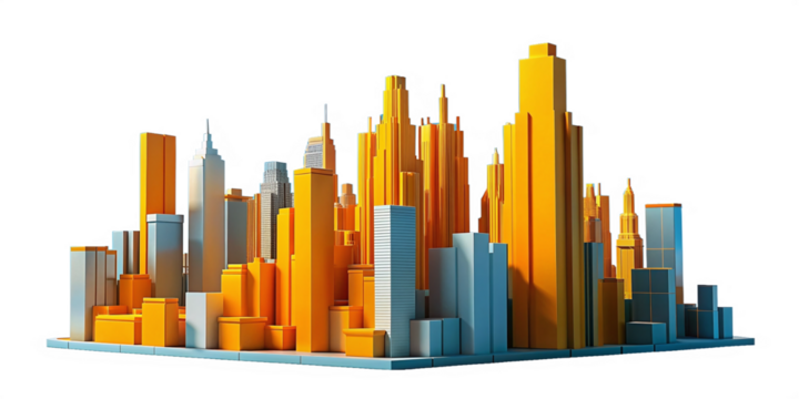 Modern Skyscraper Abstract Cityscape Urban Skyline Transparent Architectural Design Futuristic Metropolis Construction