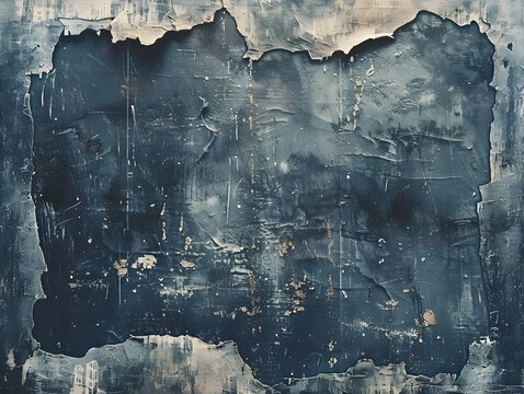 Distressed Grunge Frame Background with Edgy Urban Textures and Dark Tones for Designs