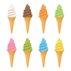 コーンソフトクリームのノーマル味セット