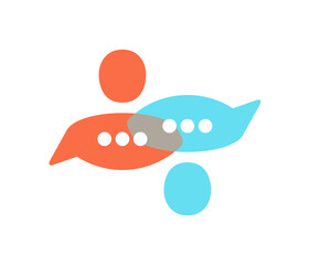 Dialogue between people graphic design