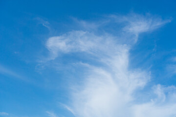 Obraz premium Blue Sky with White Clouds, Sunny Cloudy Sky Texture Background, Fluffy Clouds Pattern, Sunny Cumulus