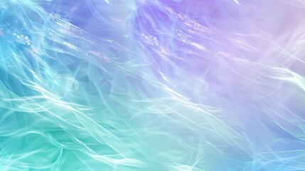 Obraz premium A dreamy, holographic effect created by a soft pastel gradient background with blue, purple, and green hues blending seamlessly.