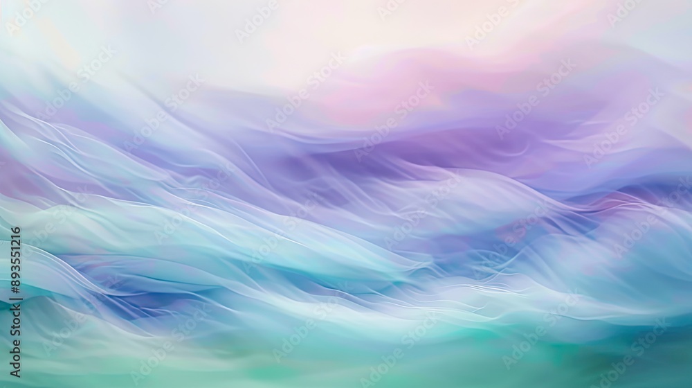 Aufkleber blurred abstract effect with soft pastel gradient background featuring seamlessly blended blue, purp