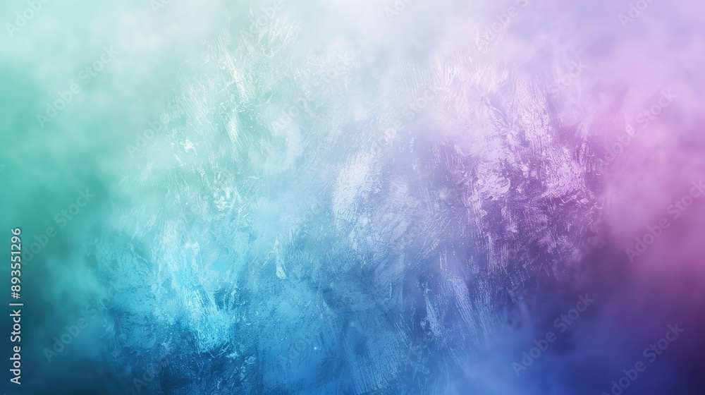Poster blurred abstract effect with soft pastel gradient background featuring seamlessly blended blue, purp