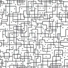 Doodle grid pattern backgrounds technology repetition.