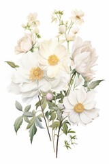 Fototapeta premium White wedding flower bouquet blossom plant petal.
