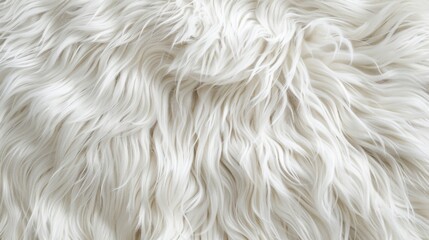 Fototapeta premium Background and texture of natural white fur animal