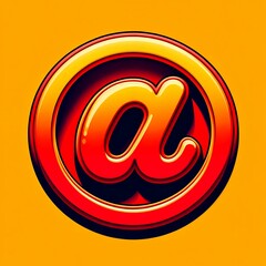 Obraz premium @ sign