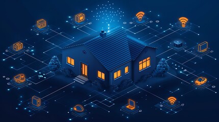 Naklejka premium Modern Smart Home Technology