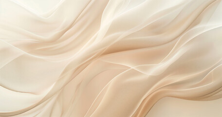 Naklejka premium Abstract beige background with soft waves and light lines for an elegant design