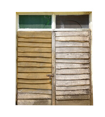 vintage rustic wooden door front view