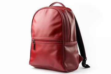 Red Colors backpack on an isolated background