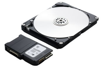 laptop with a large hard drive or SSD for ample storage, isolated on a white background.