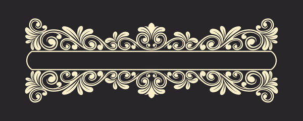 Classic name tags ornament floral border for weddings