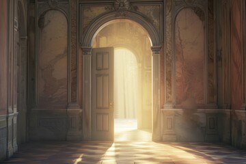 Fototapeta premium Palace architecture building corridor.