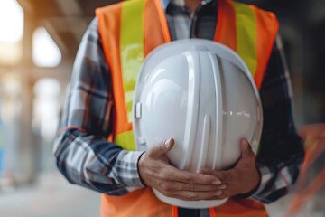 Construction Site Safety Engineer with Helmet