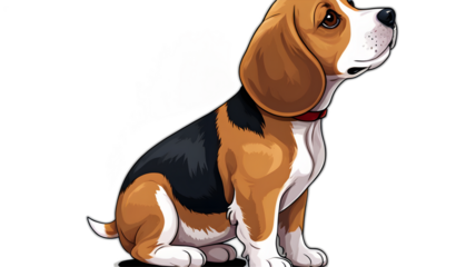 Beagle puppy, vector , sticker