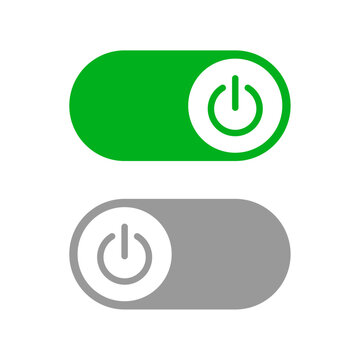 Power on and Off toggle switch icons