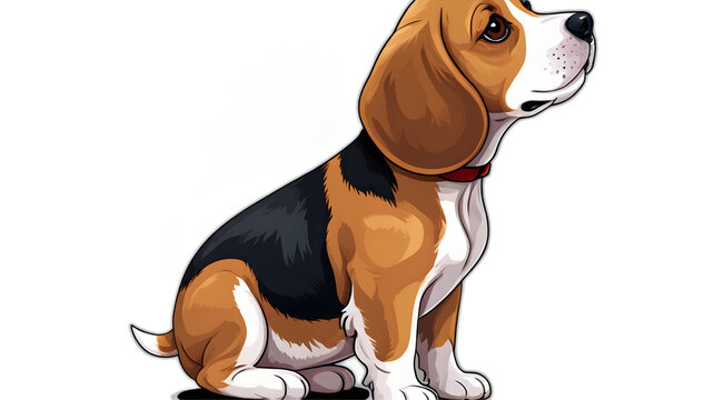 Beagle puppy, vector , sticker
