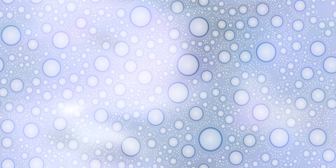 Macro texture of gel with air bubbles as seamless pattern. Microscope illustration of liposome serum or micellar skincare tonic with two phases liquid. Vector bg