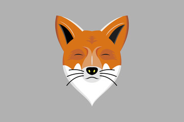This is a vector image of an orange ferret head, suitable for use as logos or icons for drug companies, game shops, doll shops, gaming manufacturers, food logos, gaming and others.