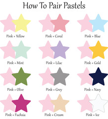 Color Combination Set of vector palette, modern color schemes, and combinations. Collection of matching colors