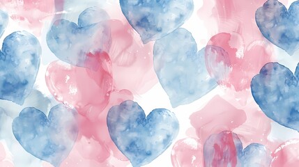 Soft Pastel Love Watercolor Heart Texture