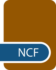 NCF  File format icon with contour