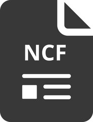 NCF  File icon fill rounded corners bold outline