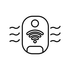 air purifier line icon with white background vector stock illustration