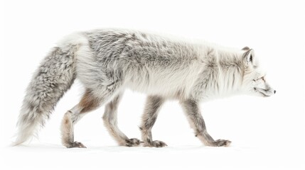 Obraz premium Arctic Fox Walking on Snow