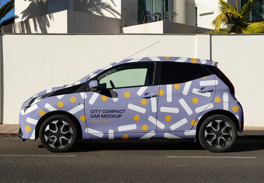 Modern City Compact Car Mockup