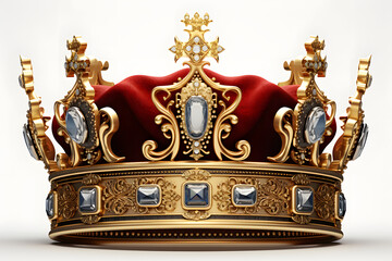 Golden king crown AI generative