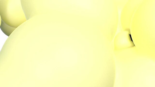 3D fat body cells grow up on white bg 4k